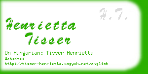 henrietta tisser business card